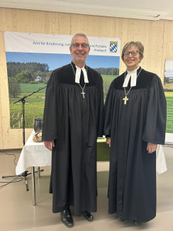 Dekan Dr Matthias Büttner und Regionalbischöfin Gisela Bornowski